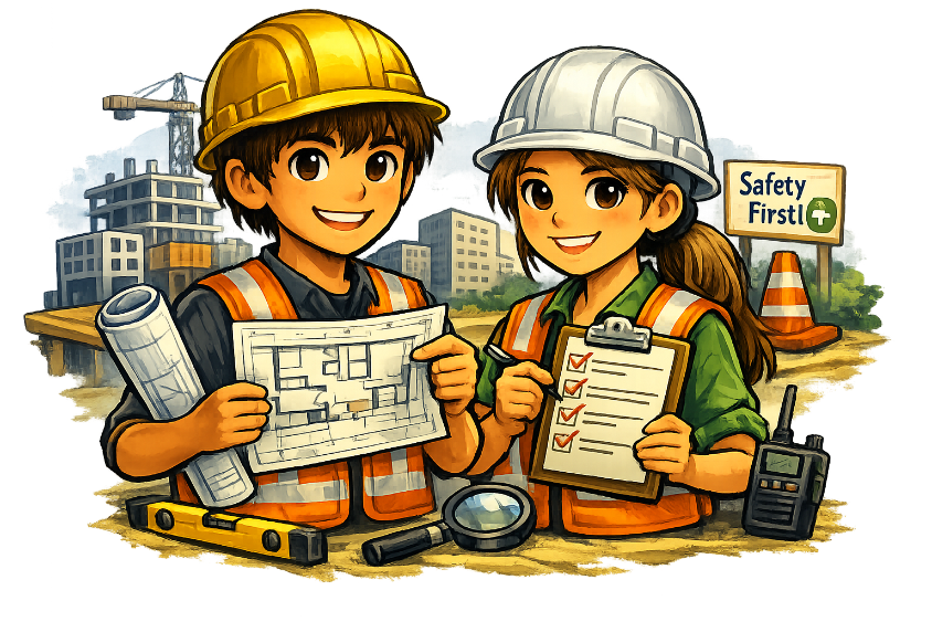 Boy and girl inspectors